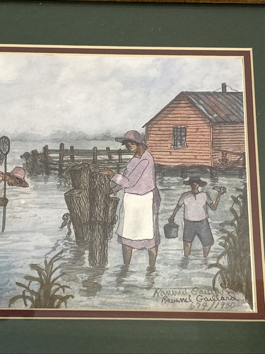 Samuel Ravenel Gaillard Charleston Low Country Net Fishing Signed 674/1950 - Picture 3 of 5