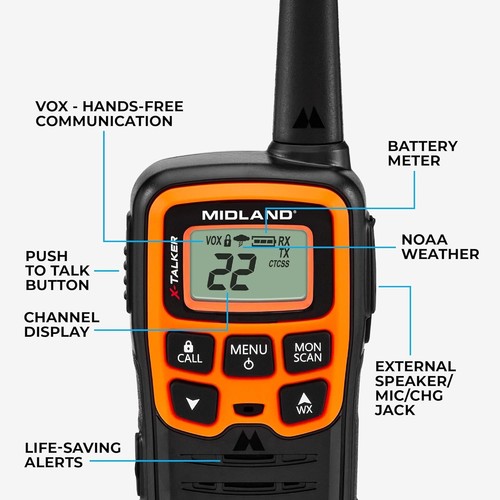 Midland X-TALKER T51VP3 Two Way Radios-New - Picture 2 of 4