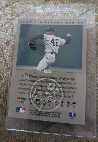 MARIANO RIVERA 1996 LEAF SIGNATURE SERIES AUTOGRAPH YANKEES - Picture 2 of 2