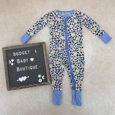 LITTLE SLEEPIES Animal Print Zippy Sleeper Size 0-3 Months