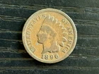 1896 Indian Head Penny One Cent Coin 1c - ME3342
