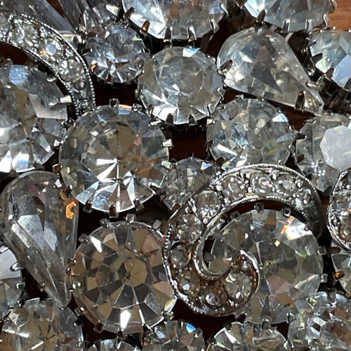VTG large Signed KRAMER Brooch Pin Clear Rhinestones 2.75" Prong Set Estate BIG - Picture 19 of 24