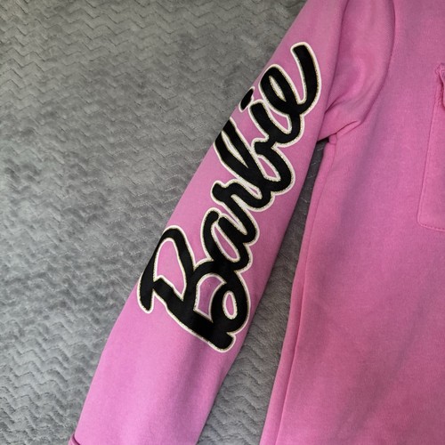 Barbie Shacket Girl’s Size XL Fuschia Pink Button Up Glitter Shirt Jacket - Picture 2 of 10