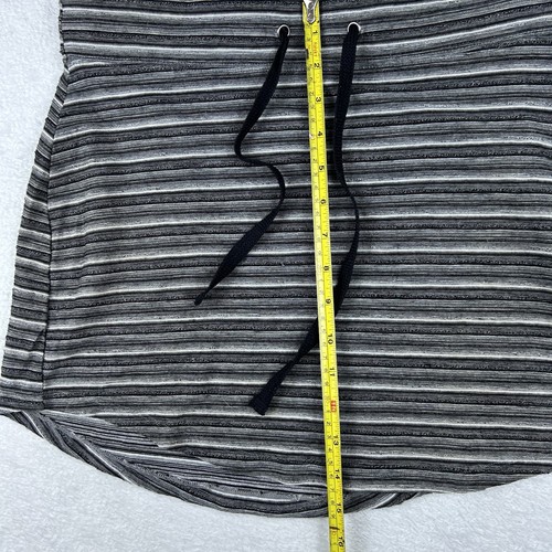 Smartwool Skirt Women's Small Black White Stripe Drawstring Mini Knit Wool Blend - Picture 5 of 5