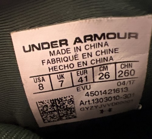 Under Armour Drive 4 top alti verdi taglia 8 - Foto 14 di 14