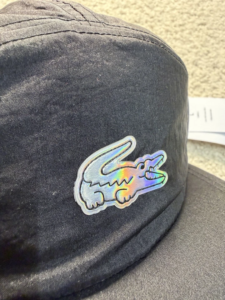 GORRA LACOSTE X CONCEPTS NYLON 5 PANELES Sombrero Negro Reflectante Poliamida Talla Grande Foto 4 de 4