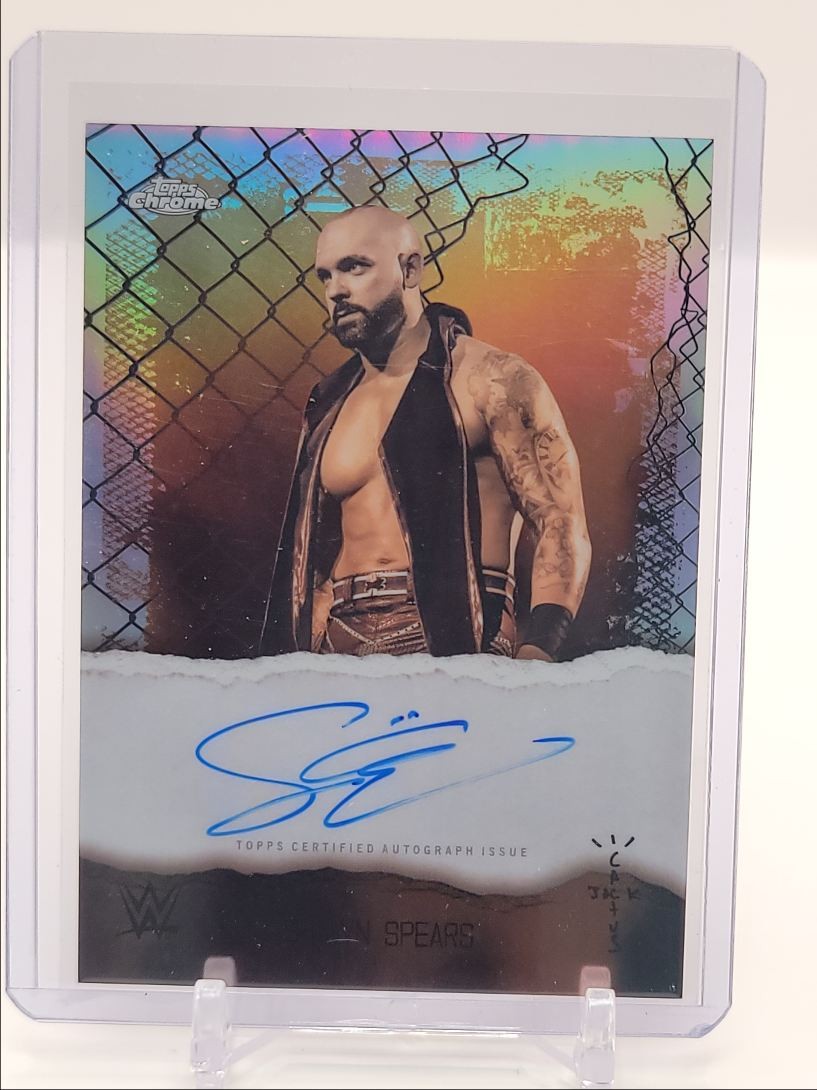 SHAWN SPEARS 2025 TOPPS CHROME WWE X CACTUS JACK ASTRO KNIGHTS AUTO Q3562