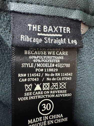 Pantaloni Blank NYC The Baxter Ribcage gamba dritta cropped neri da donna taglia 30 - Foto 5 di 12