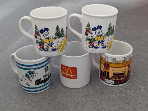 5x Vintage Retro Collectable Ceramic Mugs Disney EastEnders Miami Dolphins NFL - Picture 3 of 24