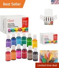 Chefmaster 12-Bottle Tasteless Food Coloring for Baking, Decorating, and Crafts