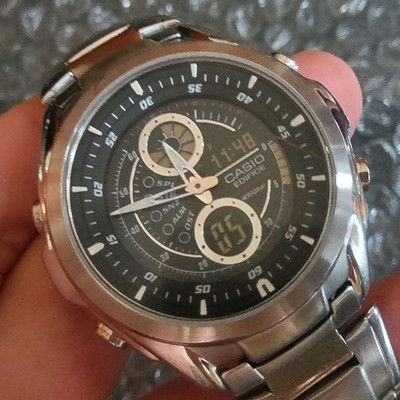 Casio EDIFICE EFA-116-1A1JF Digital Analog Watch Used Tested From Japan