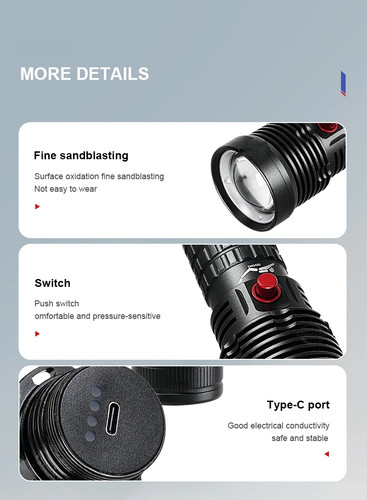 9900000LM Professional Diving Flashlight USB Torch IPX8 Diving LampDiving Torch - Picture 8 of 12