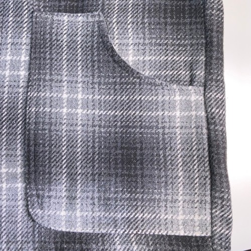 PERCIVAL Checked Overshirt Jacket Men's Medium Grey Black Plaid Casual Shacket - Picture 13 of 16