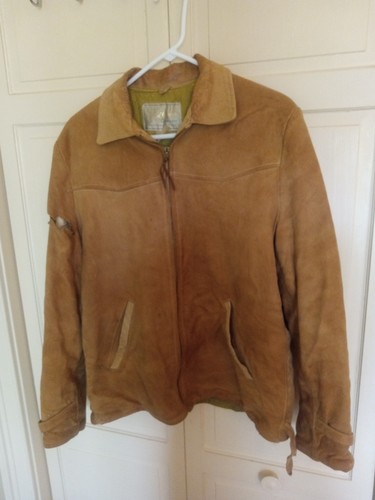 Vintage Sears Fieldmaster Leather Jacket "Needs Repair" Large