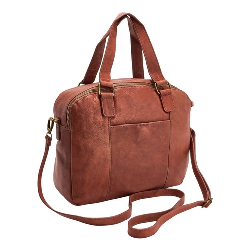 Born Bonvini Leder Umhängetasche Handtasche sattelbraun, neu mit Etikett UVP - 250,00 $ - Bild 5 von 21