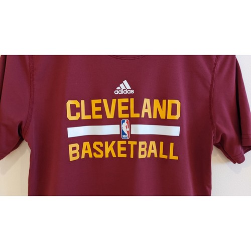 Adidas Cleveland Cavaliers Basketball Climalite Tee Size L/14-16 Wine - Picture 2 of 5