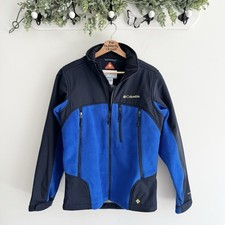 Columbia Men's Heat Elite Lite Jacket Royal Omni-heat Interchange Blue Black Sm