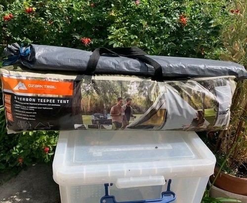 Ozark Trail Khaki 8 Person Teepee Tent + Spare poles. Used Once - Picture 2 of 2