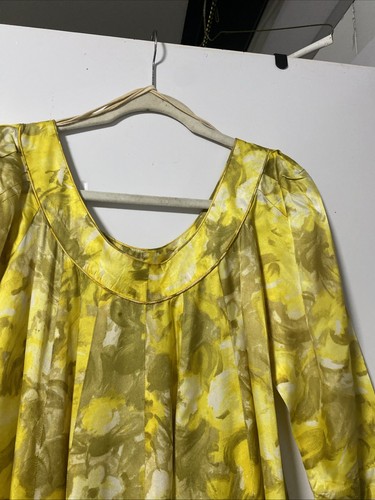 Vintage LIBERTY HOUSE KIYOMI Yellow Floral Long MuuMuu Dress Women’s Size XS - Picture 8 of 15