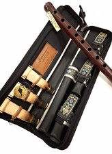 A Duduk Handmade Armenian Apricot Wood with 3 Reeds and Traditional Case