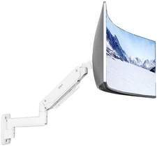 VIVO Ultrawide Monitor Arm Heavy Duty 49 44lb Wall Mount VESA White MOUNT-V1...