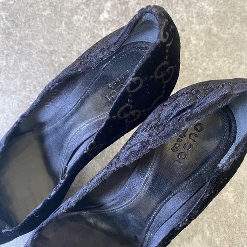 Top Zustand Gucci GG Samt High Heel Pumps, Gr. 5 - Bild 11 von 24