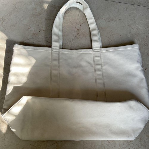 Sac fourre-tout en coton blanc Uniqlo, 37x34x15cm, occasion, vendu usure minimale
