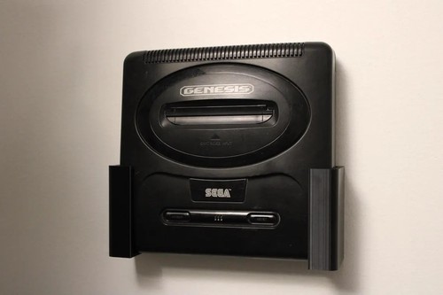 Sega Mega Drive/Genesis Model 2 Wall Mount -- 3D Printed Console Holder - Picture 3 of 5