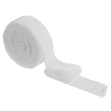 Velvet Ribbon 1" x 6Yd Wide Handmade Frayed Raw Edge Ribbon White