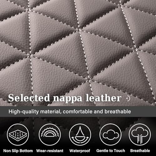 Dodge Ram Seat Covers Full Set, Waterproof Ram FullSet(curved back) Coffee - Picture 6 of 7