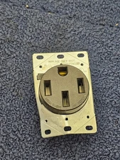 (QTY 3) Eaton AH1258BK-F Receptacle Flush Mount 50A-125/250V 3-Pole 4-Wire