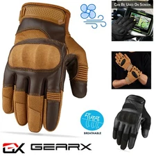 Flex Leather Mesh Motorcycle Gloves Vented Mobile touch Commuting Urban Riding