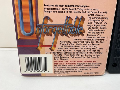 Tested ! Nat King Cole VHS *Unforgettable* Biography Bio Life Music Documentary - Picture 3 of 10