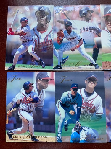 Set carte da baseball Atlanta Braves 1993 Fleer Flair - Foto 2 di 10