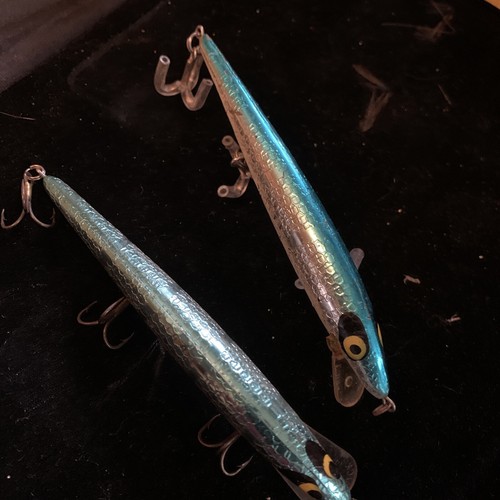 Vintage Old Fishing Lure 2 Swithwick Rouge Minnows - Picture 2 of 6