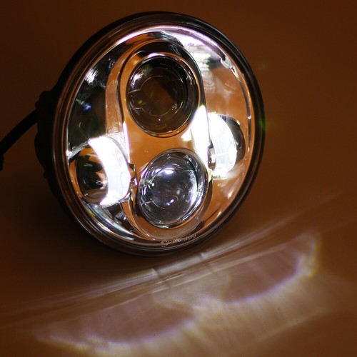 5-3/4"5.75inch LED Headlight for Harley Motorcycle Projector Hi/Lo Beam Lamp DOT - Picture 7 of 8