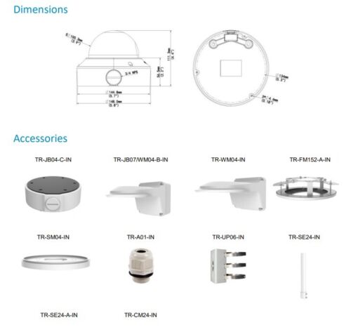 UNV IPC3232ER-DV2MP IP Vandal Dome WDR - Picture 7 of 7