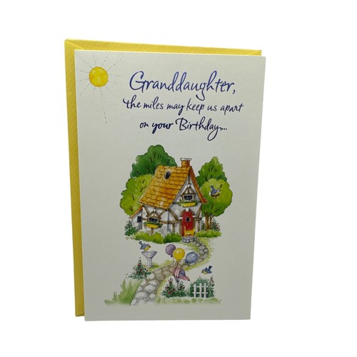 American Greetings Happy Birthday Across the Miles Granddaughter Greeting Card - Picture 1 of 3