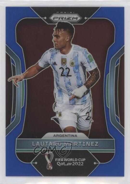 2022 Panini Prizm World Cup Qatar Blue Prizm /299 Lautaro Martinez #5
