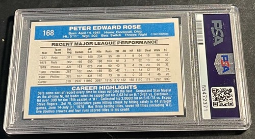AFFORDABLE PETE ROSE  PSA GRADED CARDS 7, 8, & 9 PHILLIES REDS - Picture 64 of 103