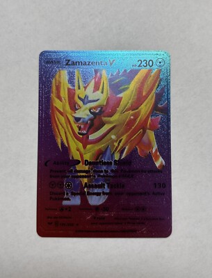 RAINBOW HOLO Fontaine 新品3個セット Zamazenta V - Rainbow Foil Display Card - Fan Art Custom 230HP NM