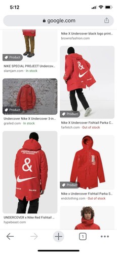 Nike x Undercover Fishtail parka Medium 