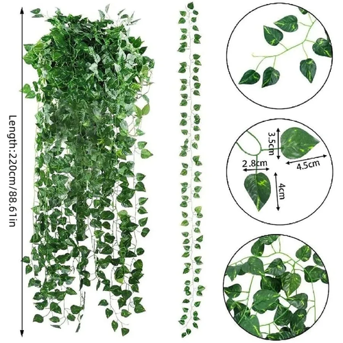 11M Artificial Plant Green Ivy Leaf Garland Fake Plant Creeper Hanging - Picture 7 of 16
