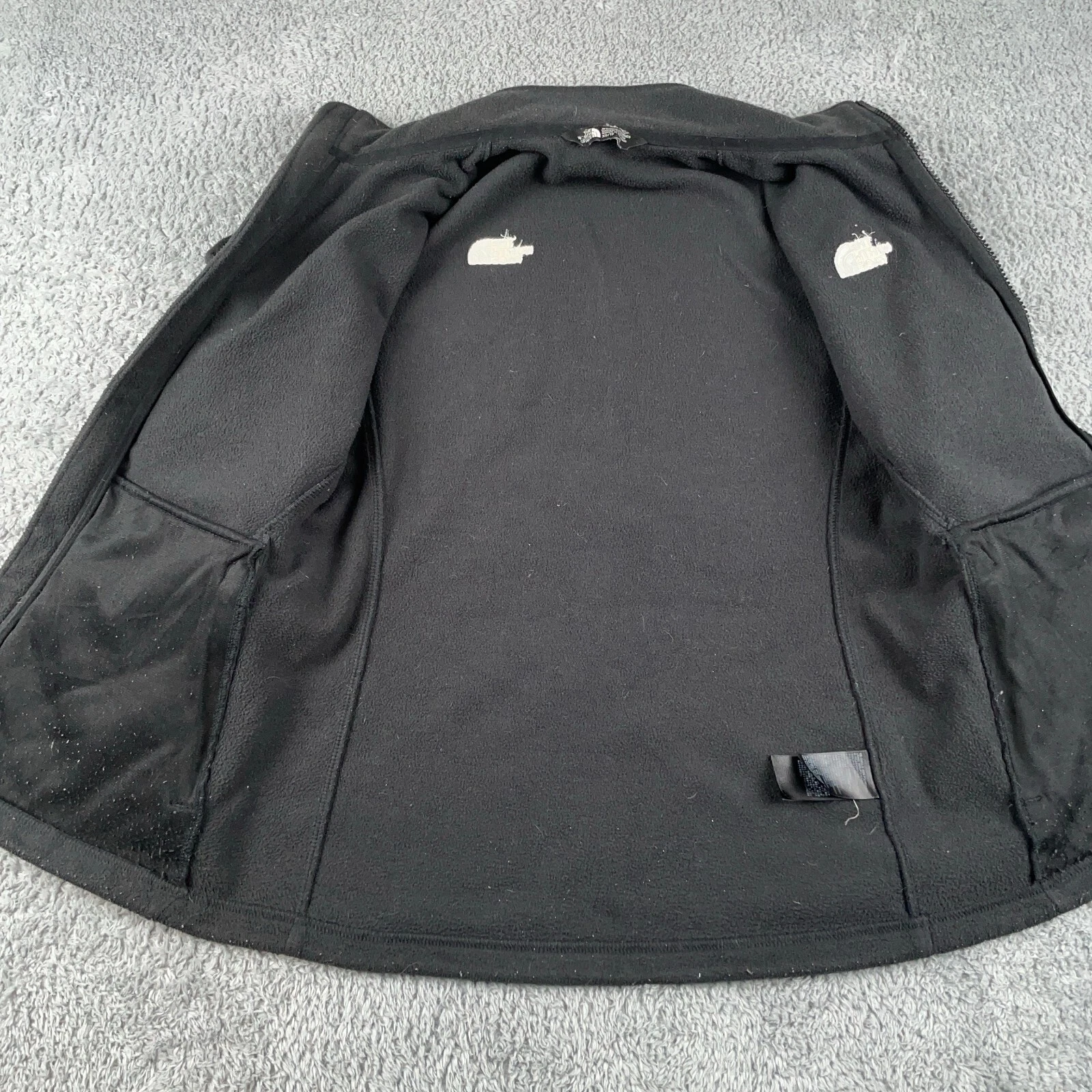 north-face fleece full zip hiking outdoor running jacket