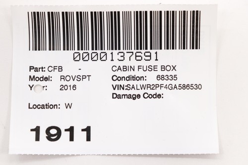 2016 LAND ROVER RANGE ROVER SPORT FUSE RELAY JUNCTION BOX BLOCK OEM HPLA14A073BC - Picture 16 of 16
