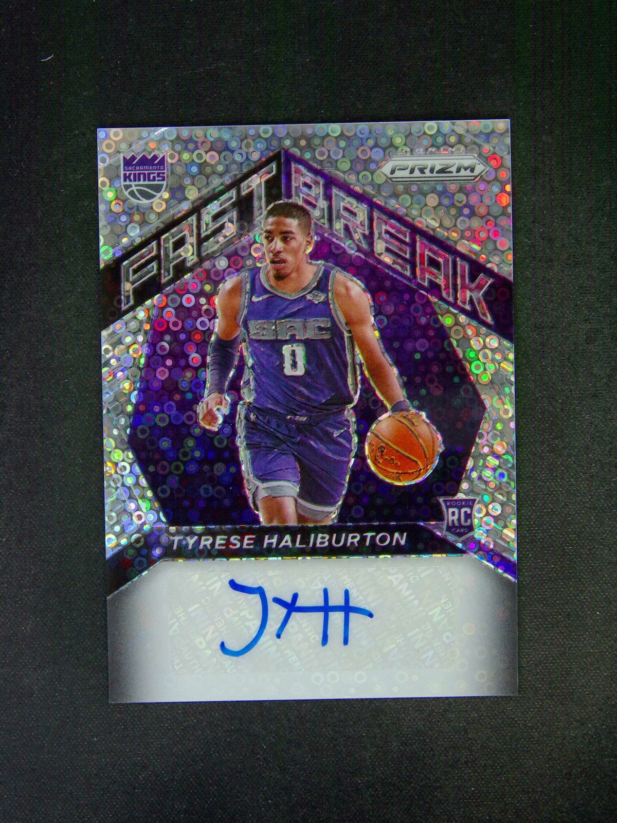 2020-21 Panini Mosaic Tyrese Haliburton RC Rookie Fast Break Auto