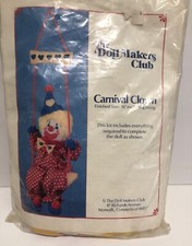 Carnival Clown Vintage The Doll Makers Club Kit 16 Inch Clown With Swing