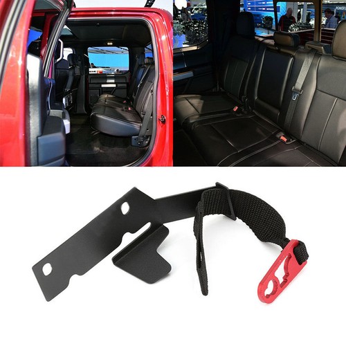 For 2009-2022 Ford F150 F250 F350 Rear Seat Quick Latch Release Kit Black StraZR - Picture 7 of 12