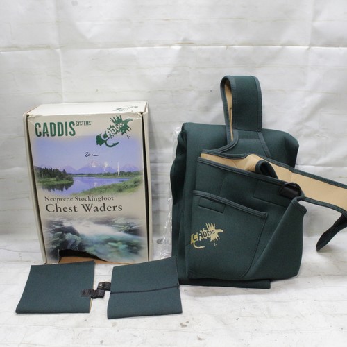 Caddis Neoprene stockingfoot chest waders Green size LS