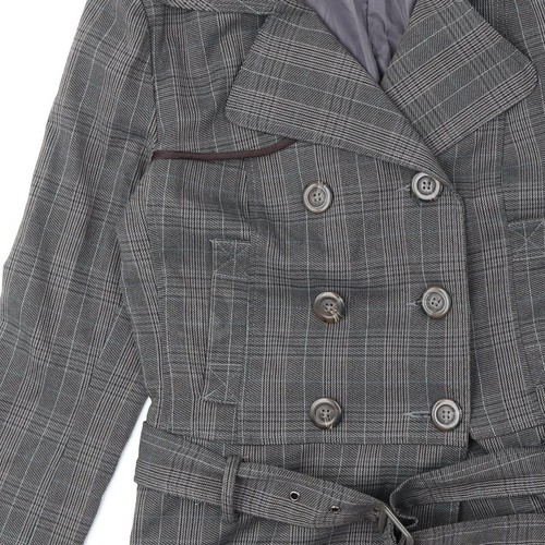 My Collection Womens Grey Pea Coat Jacket Size S - Picture 11 of 12